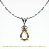 18K Yellow & White Accent Stones Pendant Setting Video