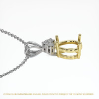 18K Yellow & White Accent Stones Pendant Setting Image