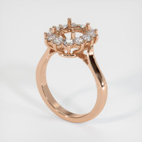 18K Rose Gold Antique Style Ring Setting Video