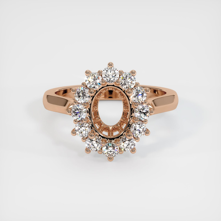 18K Rose Gold Antique Style Ring Setting
