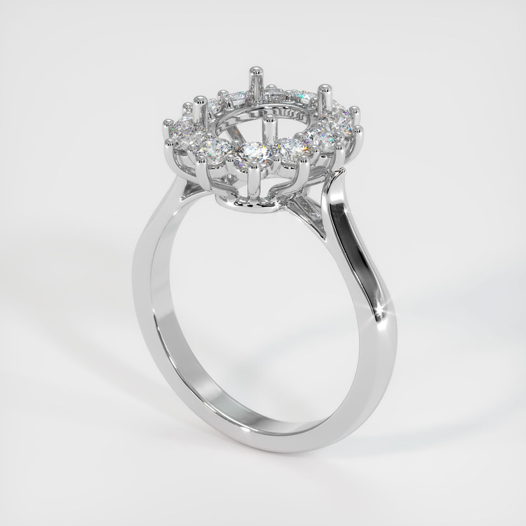 10K White Gold Antique Style Ring Setting