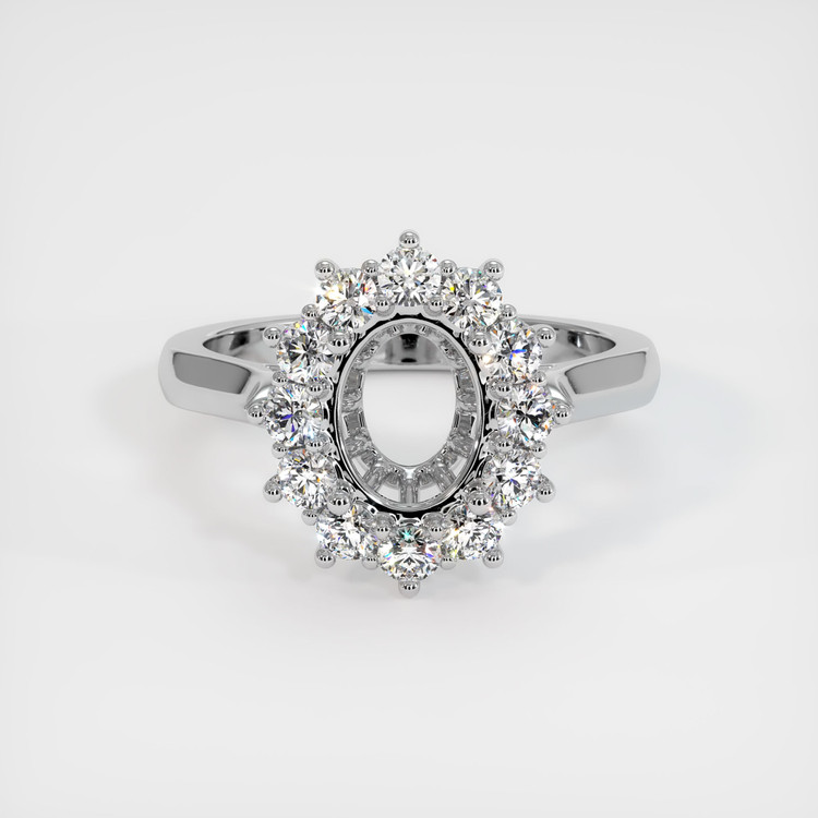 10K White Gold Antique Style Ring Setting