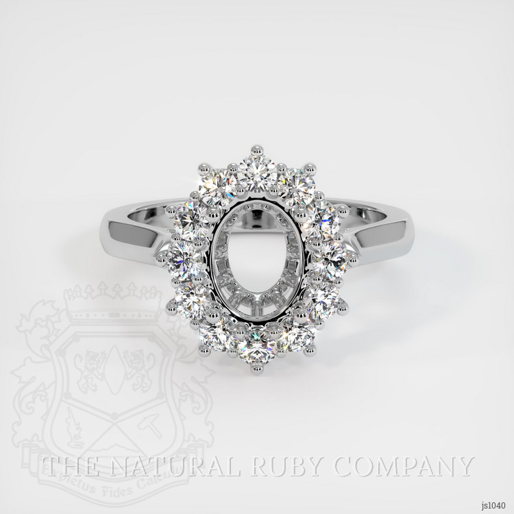 10K White Gold Antique Style Ring Setting