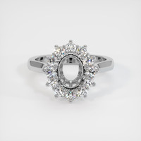 14K White Gold Antique Style Ring Setting Image