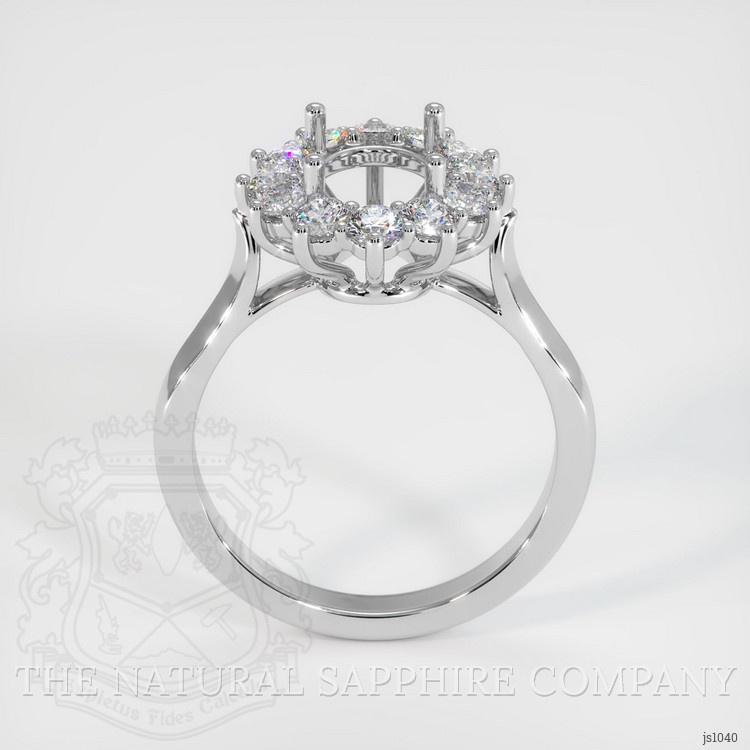 14K White Gold Antique Style Ring Setting