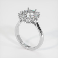 Antique Style Ruby Ring 1.20 Ct., 18K White Gold Combination Setting