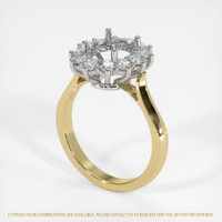 14K White & Yellow Antique Style Ring Setting Video