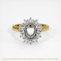 18K White & Yellow Antique Style Ring Setting Image