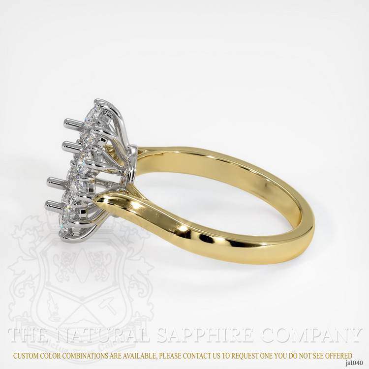 18K White & Yellow Antique Style Ring Setting