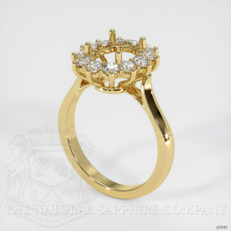 18K Yellow Gold Antique Style Ring Setting