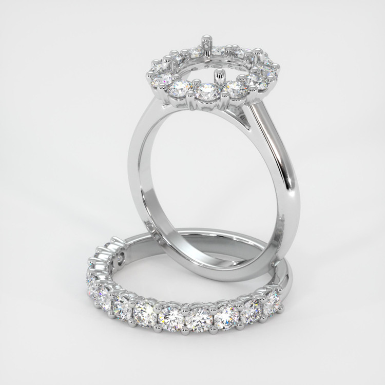 Platinum 950 Halo Ring Setting