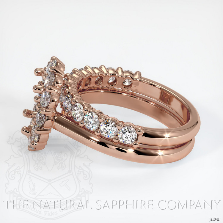 14K Rose Gold Halo Ring Setting