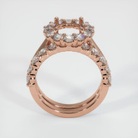 14K Rose Gold Halo Ring Setting Image