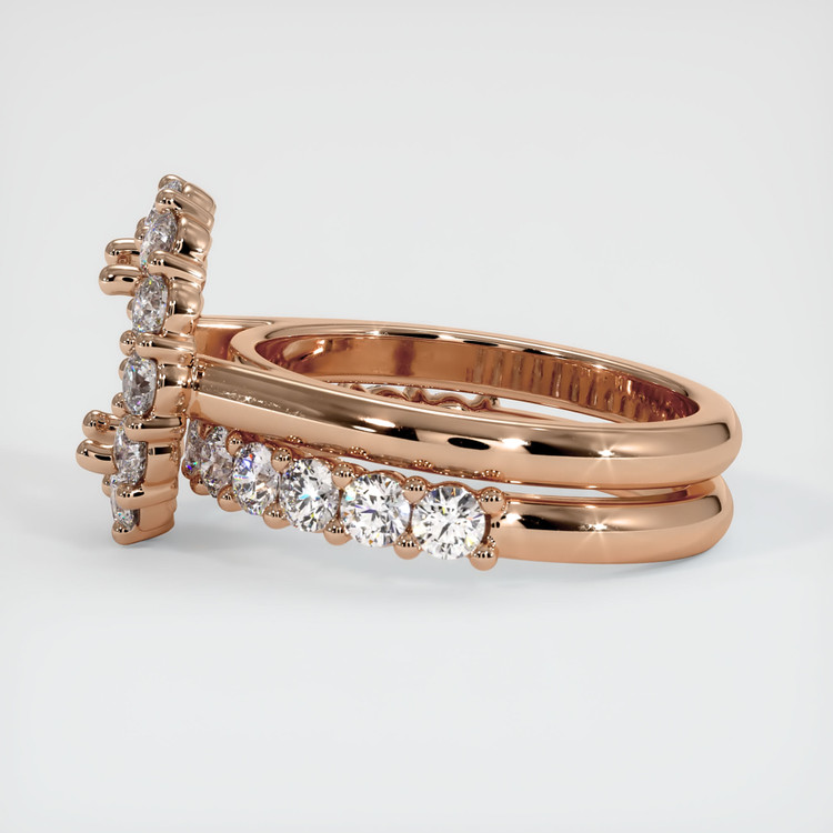 18K Rose Gold Halo Ring Setting