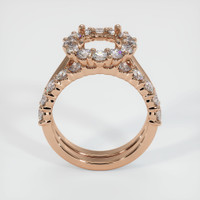 18K Rose Gold Halo Ring Setting Image