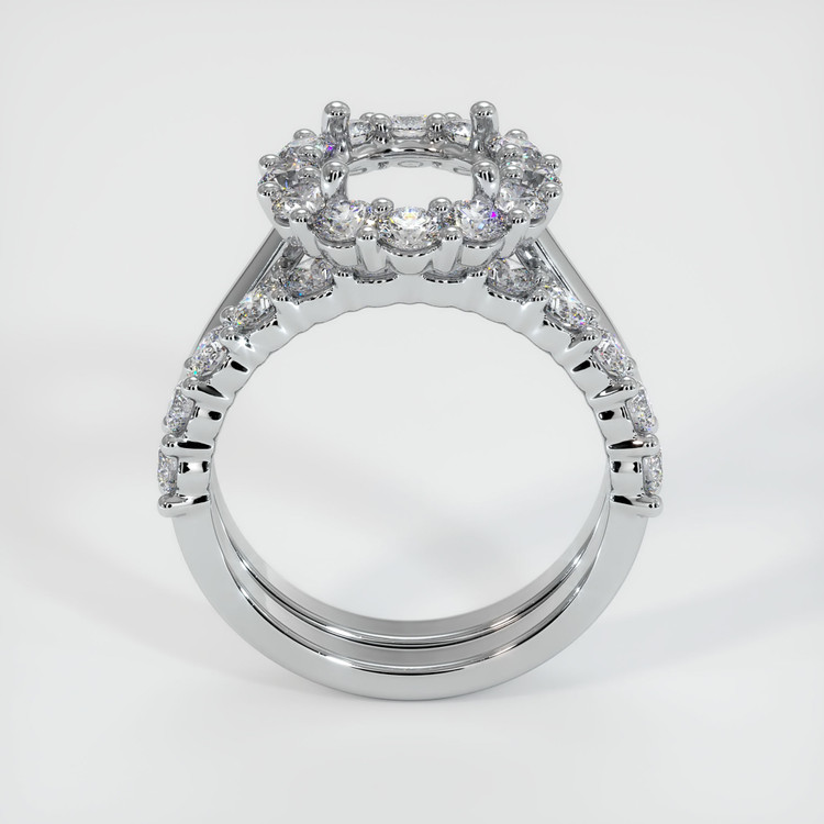 Silver Halo Ring Setting