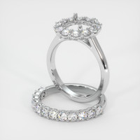 10K White Gold Halo Ring Setting Image