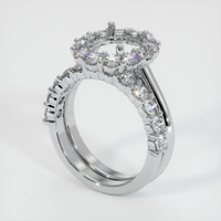 14K White Gold Halo Ring Setting Video