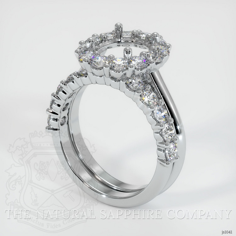 14K White Gold Halo Ring Setting