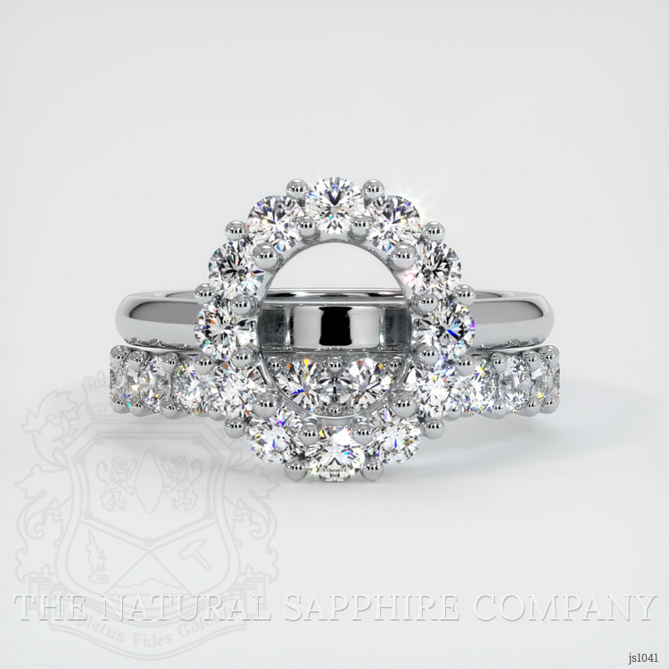 14K White Gold Halo Ring Setting