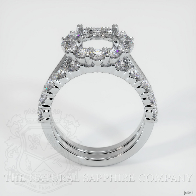 14K White Gold Halo Ring Setting