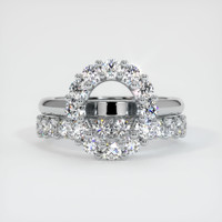18K White Gold Halo Ring Setting Image