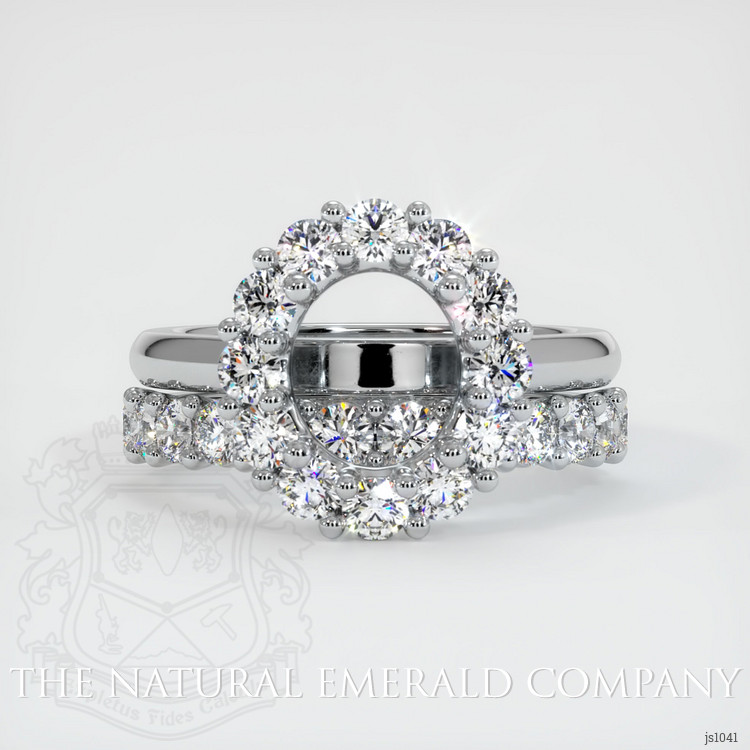 18K White Gold Halo Ring Setting