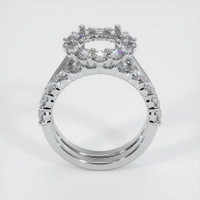 18K White Gold Halo Ring Setting Image