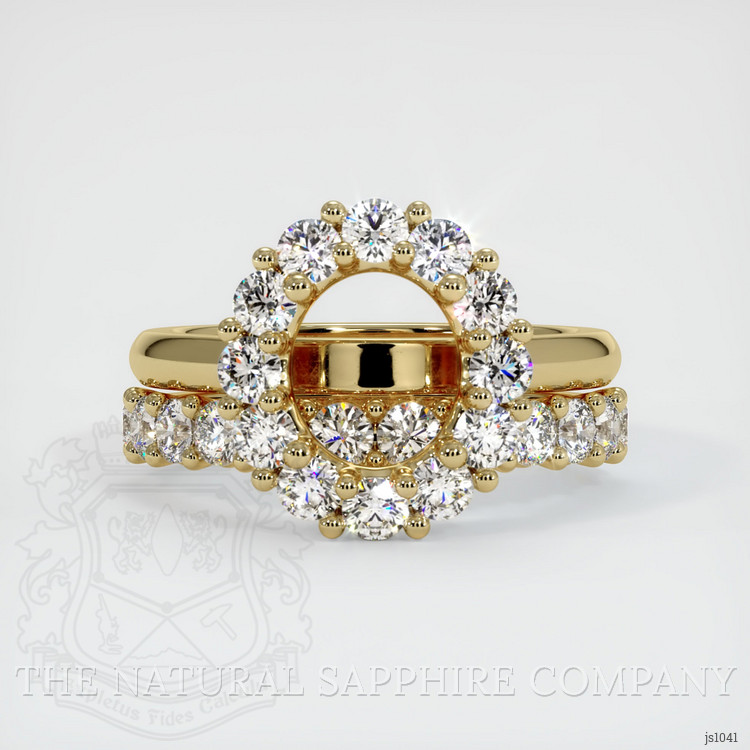 10K Yellow Gold Halo Ring Setting