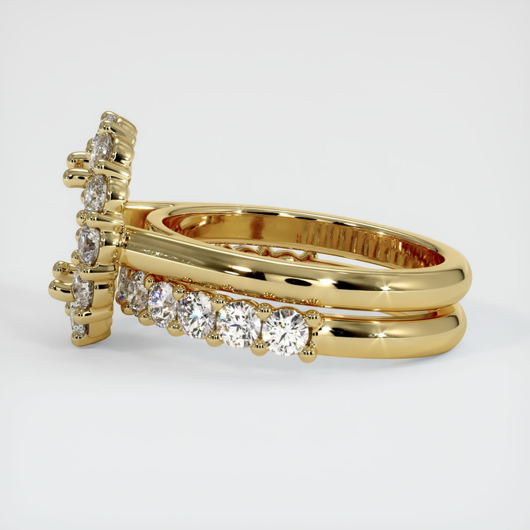 10K Yellow Gold Halo Ring Setting