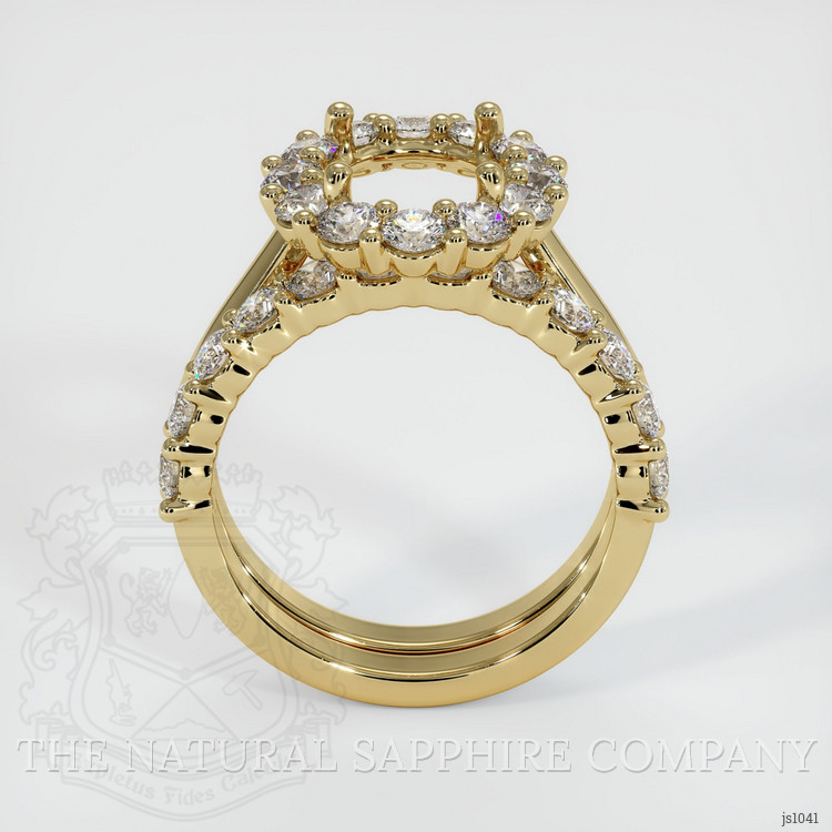 10K Yellow Gold Halo Ring Setting