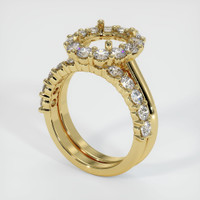 18K Yellow Gold Halo Ring Setting Video
