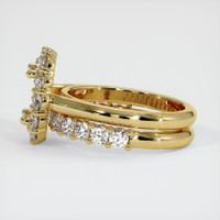 18K Yellow Gold Halo Ring Setting Image