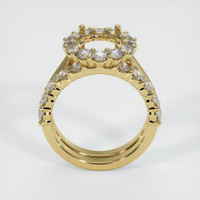 18K Yellow Gold Halo Ring Setting Image