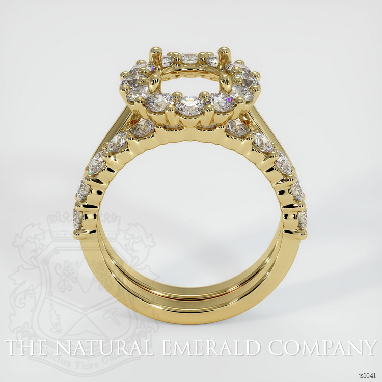 18K Yellow Gold Halo Ring Setting