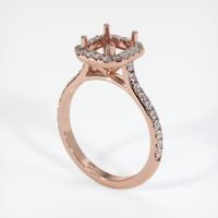 14K Rose Gold Pave Ring Setting Video