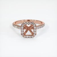 14K Rose Gold Pave Ring Setting Image