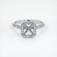 14K White Gold Pave Ring Setting Image