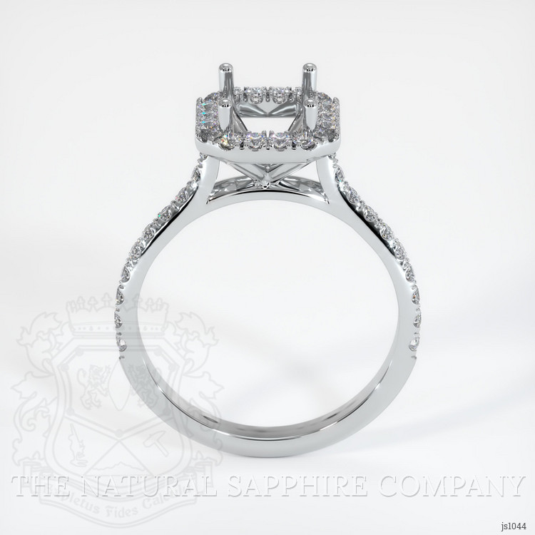 14K White Gold Pave Ring Setting