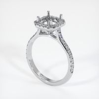18K White Gold Pave Ring Setting Video