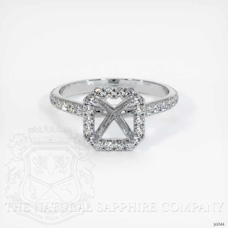 18K White Gold Pave Ring Setting