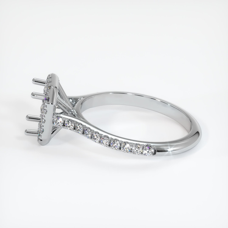 18K White Gold Pave Ring Setting