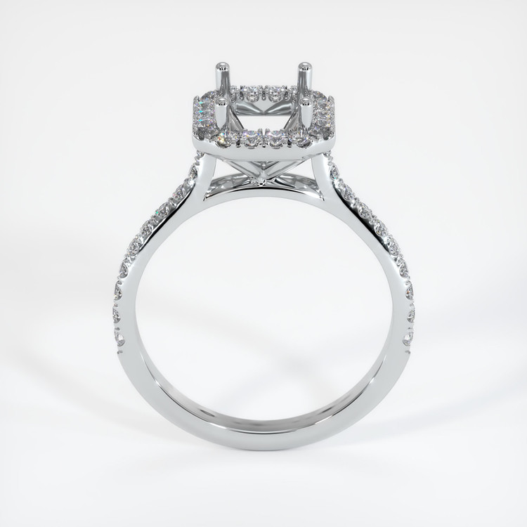 18K White Gold Pave Ring Setting