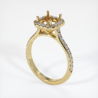 10K Yellow Gold Pave Ring Setting Video