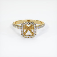 10K Yellow Gold Pave Ring Setting Image