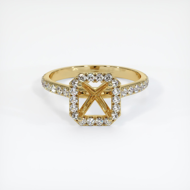 14K Yellow Gold Pave Ring Setting