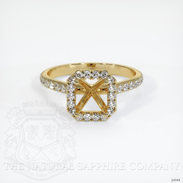 14K Yellow Gold Pave Ring Setting