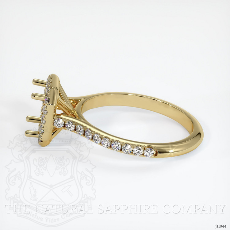 14K Yellow Gold Pave Ring Setting