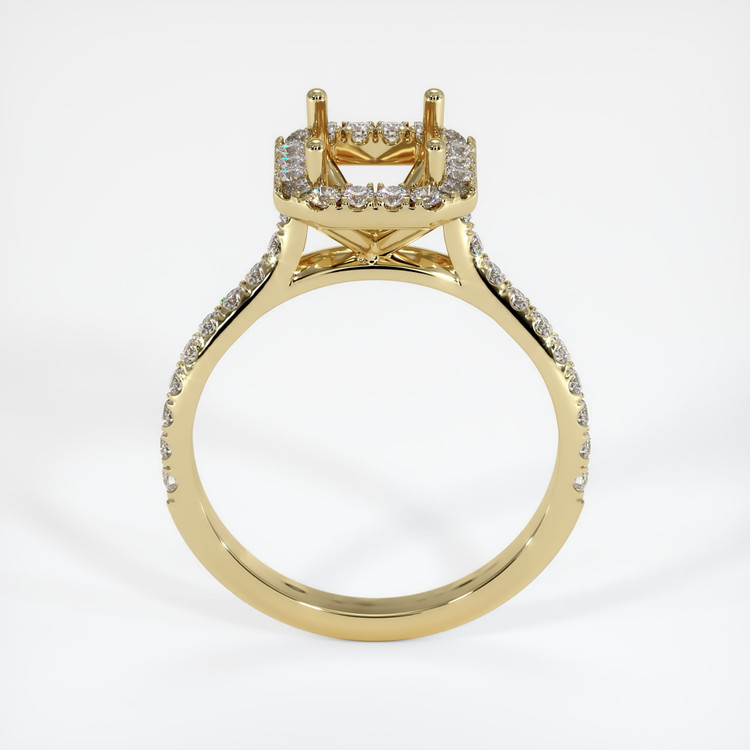 14K Yellow Gold Pave Ring Setting