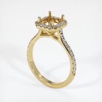 18K Yellow Gold Pave Ring Setting Video